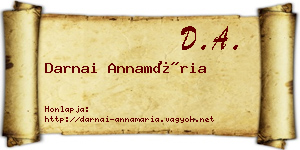Darnai Annamária névjegykártya