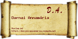 Darnai Annamária névjegykártya