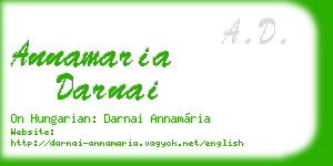 annamaria darnai business card